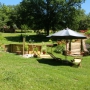 De tuin van onze B&B in de Dordogne